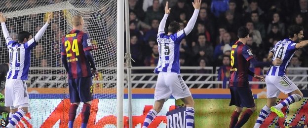 Kejutan, Real Sociedad Permalukan Barcelona