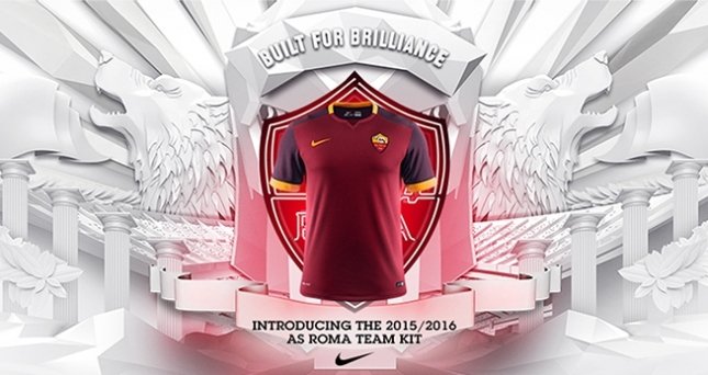 Jersey Terbaru AS Roma 2015-2016 Berkonsep Seragam Prajurit Romawi