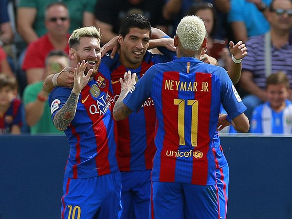 Berita Liga Spanyol: Barcelona Bekuk Leganes, Trio Messi Suarez Neymar Pesta Gol