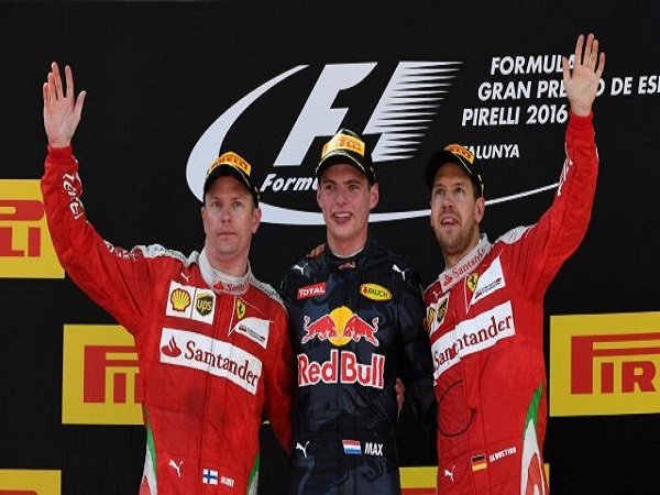 Kimi Raikkonen, Sebastian Vettel dan Max Verstappen Tampil Dalam Satu Panggung