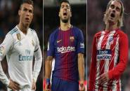 Paceklik Gol Terus Melanda Ronaldo, Suarez dan Griezmann