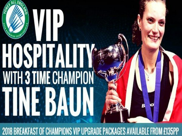 Tine Baun Didaulat Sebagai Tamu Kehormatan Breakfast of Champions All England Open 2018