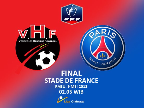 Menakar Peluang Les Herbiers Tumbangkan PSG di Final Piala Prancis