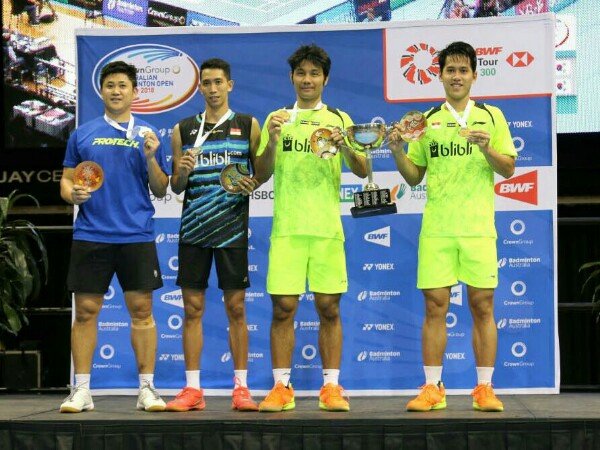 Kalahkan Wahyu/Ade, Berry/Hardi Sukses Juara Australia Open 2018