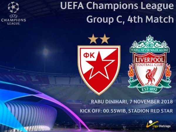 Prediksi Liga Champions: Red Star Belgrade vs Liverpool, Misi Pertahankan Puncak Klasemen Grup C