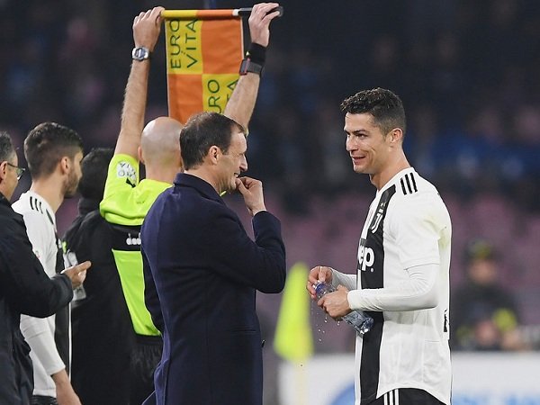 Hasil gambar untuk ronaldo and allegri atletico madrid