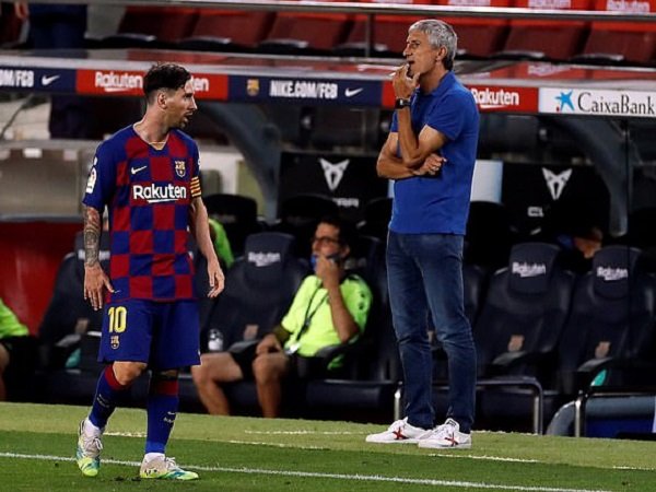 Quique Setien saat masih melatih Barcelona. (Images: EPA)