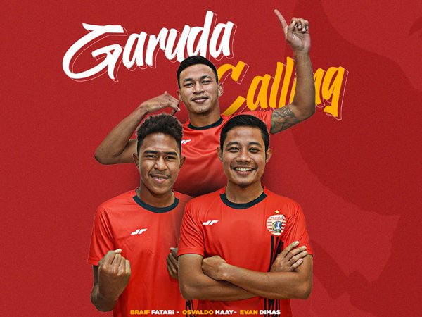 Tiga orang pemain Persija Jakarta yang dipanggil TC timnas Indonesia