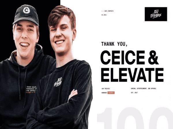 Tim Fortnite 100 Thieves Resmi Berpisah dengan Ceice dan Elevate