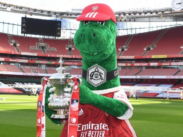 Arsenal siap berpisah dengan maskot ikonis Gunnersaurus