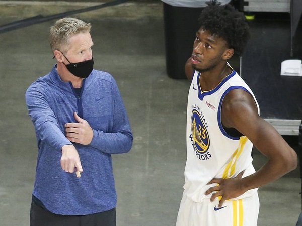 Steve Kerr kehabisan kata-kata saat tahu James Wiseman menderita cedera meniskus.