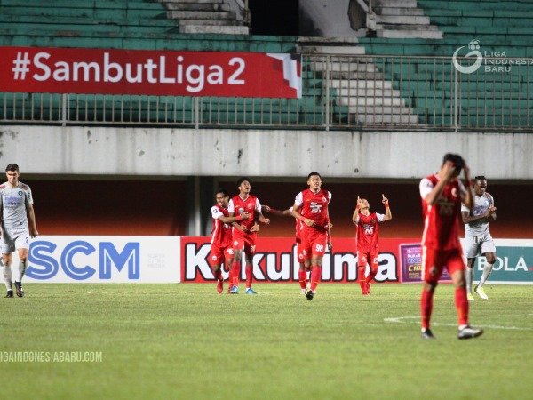 Pemain Persija ketika merayakan gol ke gawang Persib