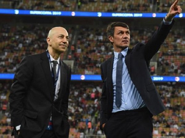 Petinggi Milan Ivan Gazidis dan Paolo Maldini