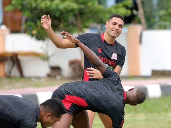 Latihan skuat Madura United jelang seri ketiga