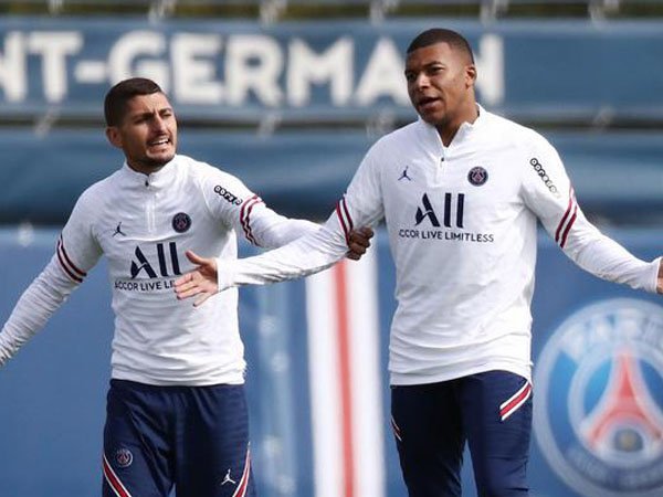 Marco Verratti dan Kylian Mbappe