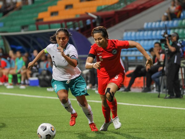 Laga timnas wanita Indonesia kontra Singapura