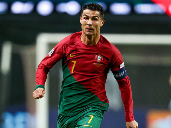 Penyerang timnas Portugal, Cristiano Ronaldo.