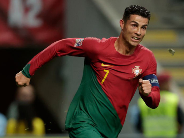 Penyerang timnas Portugal, Cristiano Ronaldo.