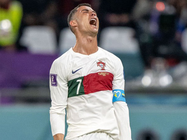 Penyerang timnas Portugal, Cristiano Ronaldo.