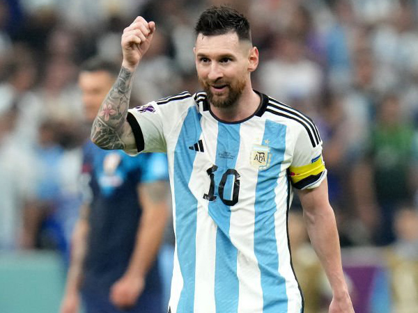 Kapten timnas Argentina, Lionel Messi.