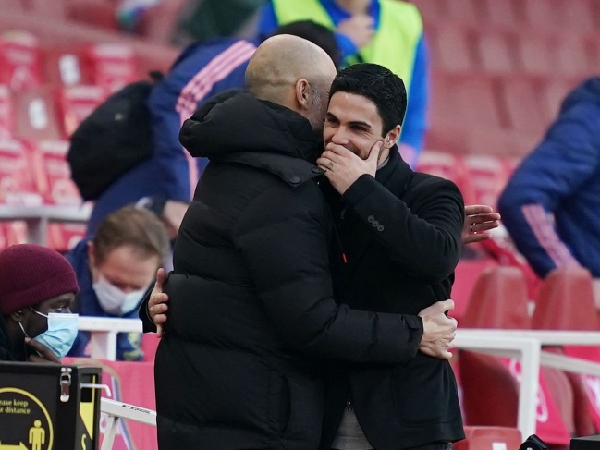 Pep Guardiola dan Mikel Arteta