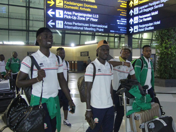 Tim Burundi yang akan dihadapi timnas Indonesia tiba di Bandara Soekarno-Hatta