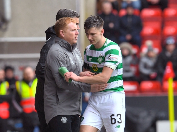 Neil Lennon dan Kieran Tierney saat masih di Celtic