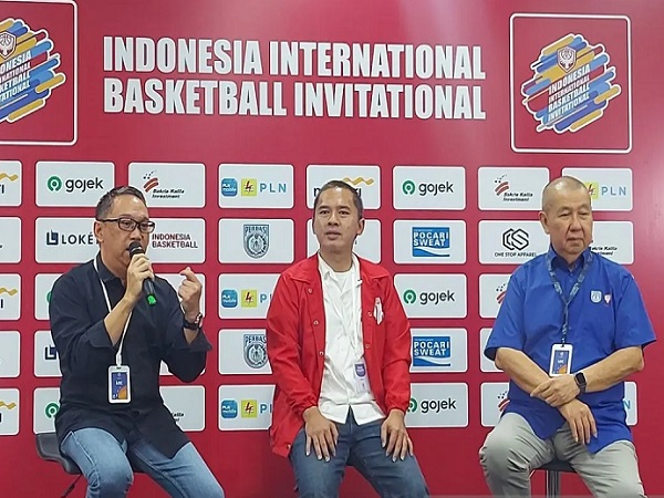 Ketua Badan Tim Nasional Perbasi Syailendra S. Bakrie dalam keterangannya pada media di Indonesia Arena