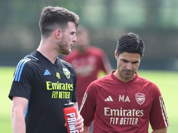 Declan Rice dan manajer Arsenal, Mikel Arteta