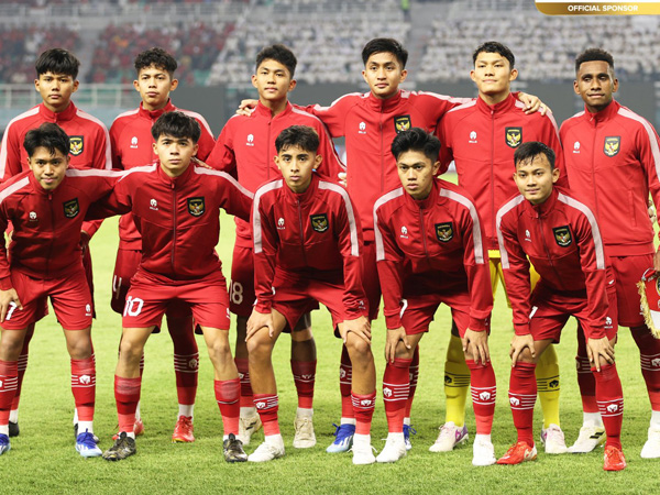 Skuat timnas Indonesia U-17 pada laga pertama Piala Dunia U-17