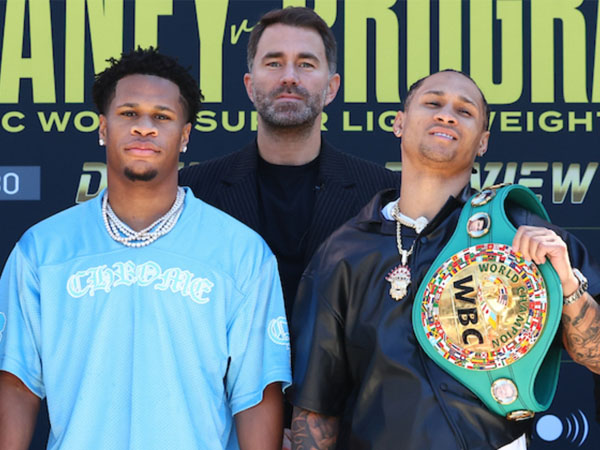 Regis Prograis (kanan) dan Devin Haney. (Foto: Matchroom Boxing)