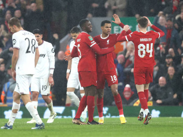 Hasil Pertandingan Piala Liga: Liverpool 5-1 West Ham United