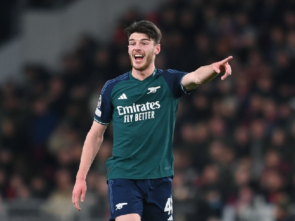 Arsenal siap mengandalkan Declan Rice saat menghadapi Liverpool