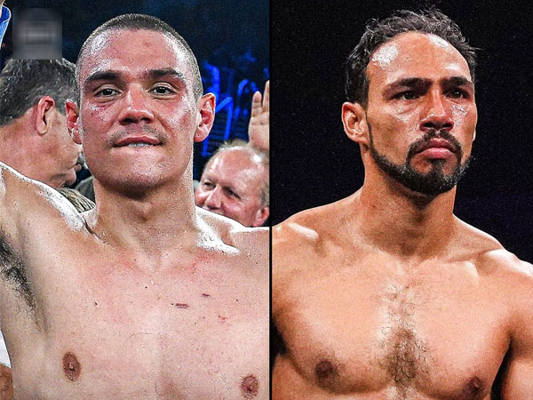 Tim Tszyu (kiri) dan Keith Thurman. (Foto: Ring TV)