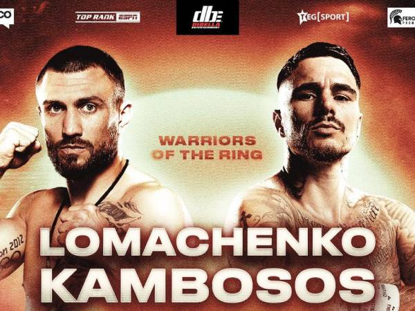 Vasiliy Lomachenko (kiri) dan George Kambosos Jr. (Foto: Top Rank)