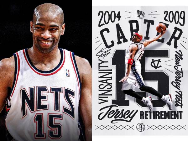 Sepertiga poin yang dikoleksi Vince Carter sepanjang kariernya di NBA didapatkan saat membela Nets selama lima musim. (Foto: Instagram)