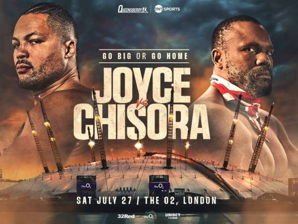 Joe Joyce (kiri) dan Derek Chisora. (Foto: Queensberry Promotions)