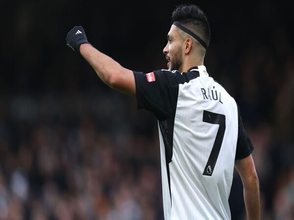 Raul Jimenez buka suara perihal isu kepergiannya dari Fulham musim panas ini / via Getty Images