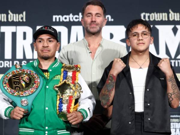 Juan Francisco Estrada (kiri) dan Bam Rodriguez. (Foto: Matchroom Boxing)