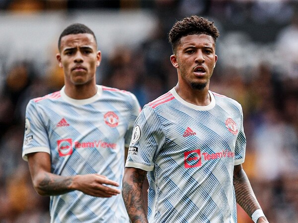 Mason Greenwood dan Jadon Sancho memimpin lima daftar pemain yang masuk dalam daftar jual Manchester United musim panas ini / via AFP