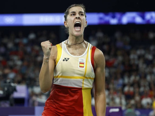 Olimpiade Paris 2024: Carolina Marin Susah Payah Kalahkan Zhang Beiwen