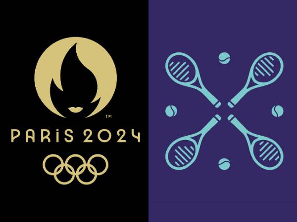 Gambar pictogram kompetisi tenis untuk Olimpiade Paris 2024. (Foto: Olympics)