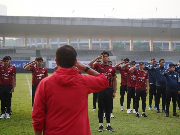 Timnas Indonesia U-20 laksanakan upacara HUT RI ke-79