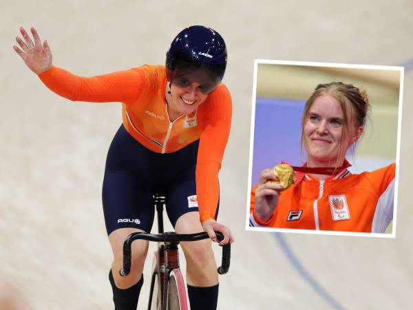 Medali emas pertama dalam Paralimpiade Paris diraih pembalap sepeda Belanda, Caroline Groot, di nomor C4-5 500 meter Time Trial putri. (Foto: AP)