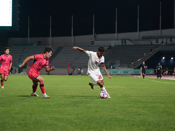 Kapten timnas Indonesia U-20, Dony Tri Pamungkas di laga kontra Korsel