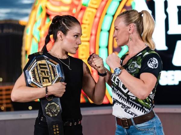 Valentina Shevchenko (kanan) dan Alexa Grasso. (Foto: MMA Fighting)