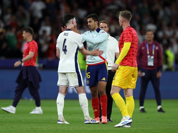 Declan Rice dan Jorginho bertemu di final Euro 2024