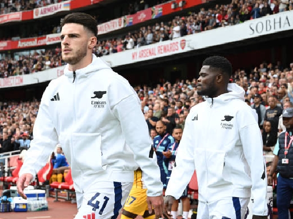 Gelandang Arsenal, Declan Rice dan Thomas Partey