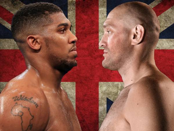 Anthony Joshua (kiri) dan Tyson Fury. (Foto: Ring TV)