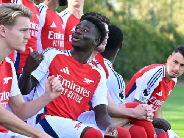 Pemain sayap Arsenal, Bukayo Saka